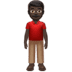 🧍🏿‍♂️ man standing: dark skin tone display on Apple